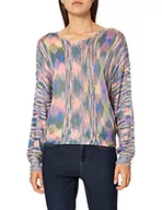 Bluzy damskie - Urban Classics Damska bluza oversized, Girlypink/Blue, L - miniaturka - grafika 1