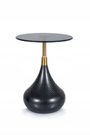 Ławy i stoliki kawowe - Stolik Taurus Szkło Dymione/czarny FI40X54 Okrągły - miniaturka - grafika 1