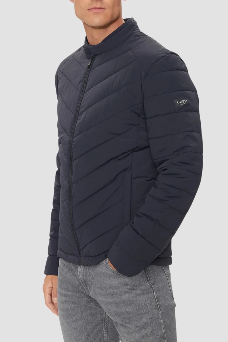 GUESS Granatowa męska kurtka Biker Jacket XXL