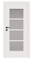 Drzwi wewnętrzne - Dre Drzwi Wewnętrzne Z Szybą Arte 90 Okleina Biała Mat - miniaturka - grafika 1