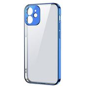 Etui i futerały do telefonów - Joyroom New Beauty Series ultra cienkie przezroczyste etui z metaliczną ramką do iPhone 12 mini ciemno-niebieski (JR-BP741) - miniaturka - grafika 1