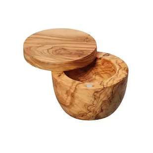 Zassenhaus POJEMNIK NA SÓL DREWNO OLIWNE 9,5×7 CM FREEFORM ZS-058574 - Pojemniki kuchenne - miniaturka - grafika 2