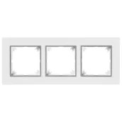 Wyłączniki światła i elektryczne - Ramka potrójna Biały/chrom FLAVIA ELEKTRO-PLAST - miniaturka - grafika 1