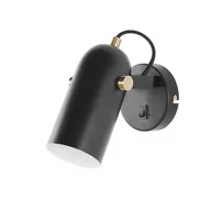 Lampy ścienne - Beliani Lampa ścienna metalowa czarna TYRIA - miniaturka - grafika 1
