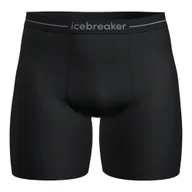 Majtki męskie - Bokserki męskie Icebreaker Merino Anatomica Long Boxers Black  XXL - miniaturka - grafika 1