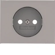Inne akcesoria elektryczne - Berker Pokrywa do gniazda bez uziemienia Berker K.5 stal nierdzewna - miniaturka - grafika 1