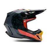 Kaski motocyklowe - Kask Cross FOX V3 RS Grid Czarny/PomarańczowyXS - miniaturka - grafika 1