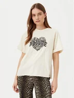 Koszulki i topy damskie - ONLY T-Shirt Lucy 15339887 Beżowy Loose Fit - miniaturka - grafika 1