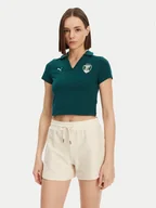 Koszulki sportowe damskie - Puma Polo Harry Potter 630097 Zielony Regular Fit - miniaturka - grafika 1