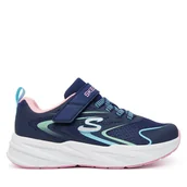 Buty dla dziewczynek - Sneakersy Skechers Microspec Tread 303882L/NVMT Granatowy - miniaturka - grafika 1