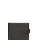 Portfele - Klasyczny czarny portfel z zapięciem - miniaturka - grafika 1