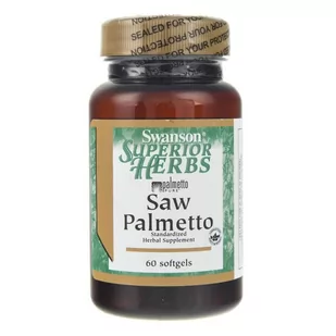 SWANSON Saw Palmetto, 160 mg, 60 kapsułek - Witaminy i minerały - miniaturka - grafika 1
