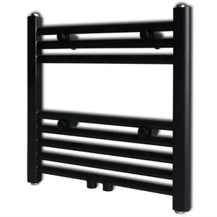 Vida Grzejnik łazienkowy prosty 480 x 480 mm czarny V-141904 - Grzejniki łazienkowe - miniaturka - grafika 1