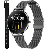 Smartwatch - SMARTWATCH DAMSKI ENTER AURA NOWOCZESNY WIELOFUNKCYJNY PASEK + BRANSOLETA - miniaturka - grafika 1