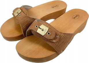 SCHOLL KLAPKI DAMSKIE NA CO DZIEŃ SKÓRZANE BRĄZOWE 36 CWO - Klapki i japonki damskie - miniaturka - grafika 1