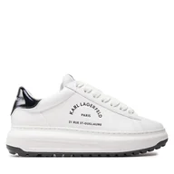Sneakersy męskie - Sneakersy KARL LAGERFELD KL57538 Biały - miniaturka - grafika 1