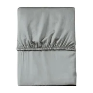 Prześcieradła - Prześcieradło z mikrofibry 220x200 szare jasne jednobarwne z gumką Poly - miniaturka - grafika 1
