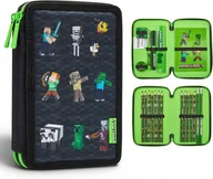 Piórniki - Piórnik Minecraft Dla Dzieci Do Szkoły Wiele Przegródek Creeper Steve - miniaturka - grafika 1