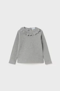 Mayoral longsleeve bawełniany niemowlęcy kolor szary - Bluzki dla niemowląt - miniaturka - grafika 1