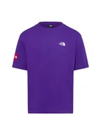 Koszulki męskie - The North Face Koszulka męska Mężczyźni Bawełna lila jednolity, S - miniaturka - grafika 1