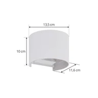 Lampy ogrodowe - Lindby Nivar kinkiet zewnętrzny LED okrągły biały - miniaturka - grafika 1