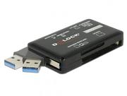 Czytniki kart pamięci - Delock SuperSpeed czytnik kart USB do CF/SD/MicroSD/MS/M2/xD - miniaturka - grafika 1