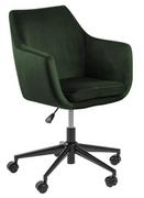 Fotele i krzesła biurowe - D2.Design Fotel biurowy na kółkach Nora VIC forest green 215793 - miniaturka - grafika 1