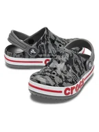 Buciki dla niemowląt - Crocs Chodaki "Bayaband Seasonal Printed" w kolorze szaro-czarno-czerwonym - miniaturka - grafika 1