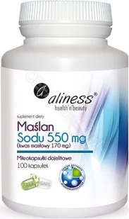aliness Maślan Sodu 550 mg (Kwas masłowy 170 mg) 100 kapsułek 5902596935948 - Suplementy diety - miniaturka - grafika 1