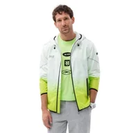 Kurtki męskie - Kurtka męska sportowa z efektem ombre biało-limonkowa V1 OM-JANP-0104 L - miniaturka - grafika 1