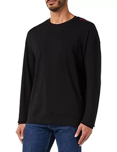HUGO Męska bluza Loungew, czarna, L, czarny 2, L - Bluzy męskie - miniaturka - grafika 1
