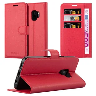 Etui ochronne Cadorabo do Samsung Galaxy S9 w kolorze czerwonym etui na telefon komórkowy z magnetycznym zamknięciem - Etui i futerały do telefonów - miniaturka - grafika 1