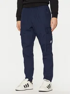 Spodnie sportowe męskie - adidas Spodnie dresowe Trefoil Essentials Woven Cargo JD2454 Granatowy Regular Fit - miniaturka - grafika 1