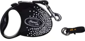 Smycze dla psów - Flexi FLEXI Smycz Glam Splash Crystal, S TAŚMA 3 m, czarna - miniaturka - grafika 1