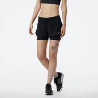 Spodenki damskie - Spodenki New Balance WS21270BK  czarne - miniaturka - grafika 1