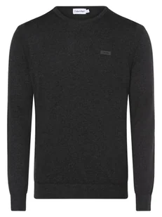 Calvin Klein Sweter z dodatkiem jedwabiu Mężczyźni Bawełna szary marmurkowy, M - Swetry męskie - miniaturka - grafika 1