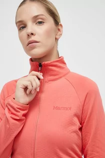 Bluzy damskie - Marmot bluza sportowa Leconte Fleece kolor pomarańczowy gładka - grafika 1