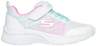 Buty dla dziewczynek - Skechers Sneakersy dziewczęce, białe syntetyczne/wielokolorowe wykończenie, 35 EU, Białe syntetyczne wykończenie, 35.5 EU - miniaturka - grafika 1