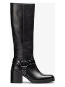 Kozaki damskie - Unisa Skórzane kozaki w kolorze brązowym - miniaturka - grafika 1