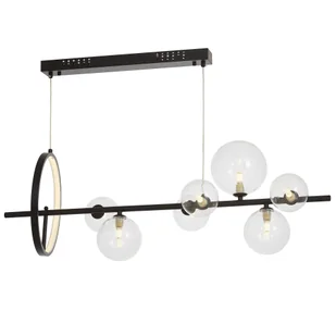 NOWOCZESNA LAMPA WISZĄCA CZARNA MERIDO W7 - Lampy sufitowe - miniaturka - grafika 1