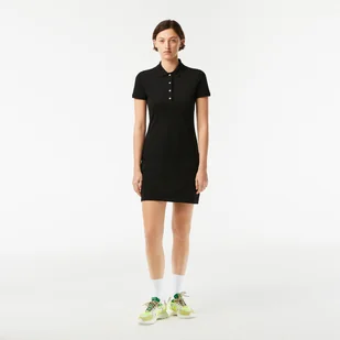 Damska Sukienka LACOSTE DRESSES EF5473.031 – Czarny - Sukienki - miniaturka - grafika 1