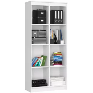 REGAŁ BIUROWY R 80 cm CLP 8 PÓŁEK BIAŁY - Regały biurowe - miniaturka - grafika 1