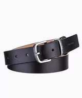 Paski - PUCCINI Klasyczny czarny pasek damski ze skóry naturalnej rozmiar l - miniaturka - grafika 1