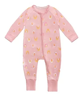 Dim Piżama ZIPPY BAWEŁNA STRETCH Baby x1, Tęcza Róża - Rampersy - miniaturka - grafika 1