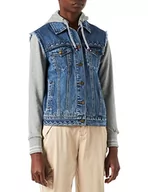 Kurtki damskie - Desigual Damska kurtka Chaq_Olimpia Denim, niebieski, S - miniaturka - grafika 1