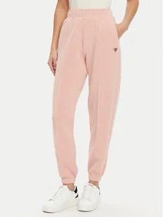 Guess Spodnie dresowe V5RB11 KCAY2 Różowy Regular Fit - Spodnie sportowe damskie - miniaturka - grafika 1