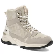 Śniegowce damskie - Białe Śniegowce Mustang Damskie Buty - miniaturka - grafika 1