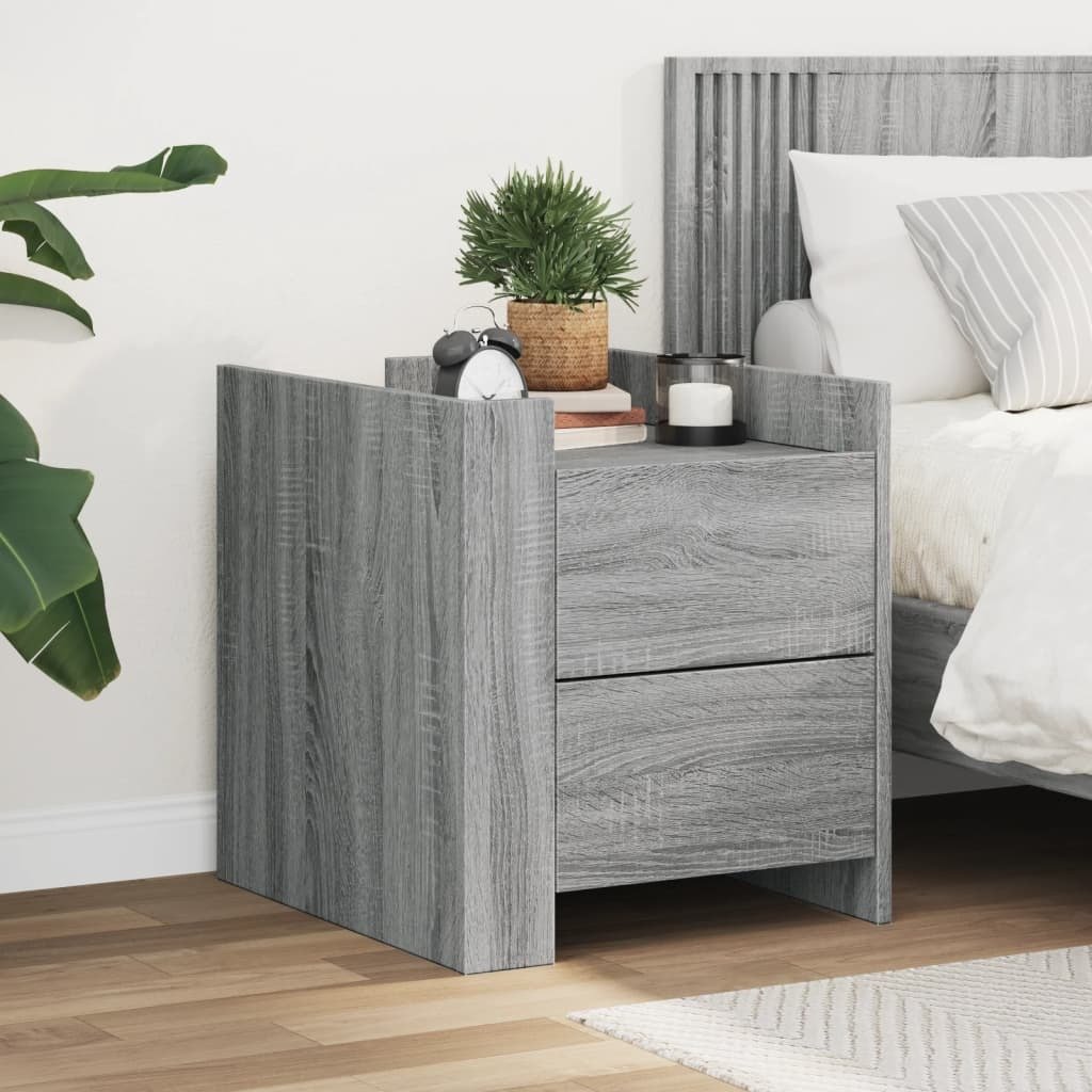 vidaXL Szafka nocna szara sonoma 45x50x50 cm Materiał drewnopochodny