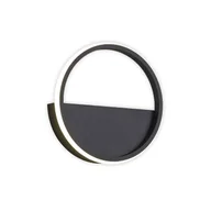 Lampy ścienne - Mantra Iluminación Kinkiet LED Kitesurf, aluminium, Ø 25 cm, czarny - miniaturka - grafika 1