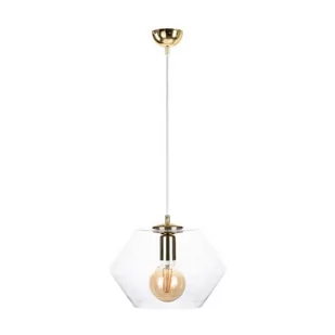 Keter Lighting Eve lampa wisząca 1x60W złoty/szkło przezroczyste 901 - Lampy sufitowe - miniaturka - grafika 1